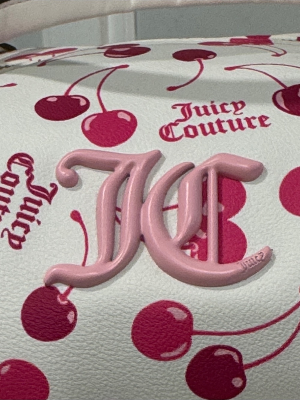 Juicy Couture Y2K Bag Pink Cherry On Top Logo Weekender Travel Duffle Bag NWT - Picture 6 of 17